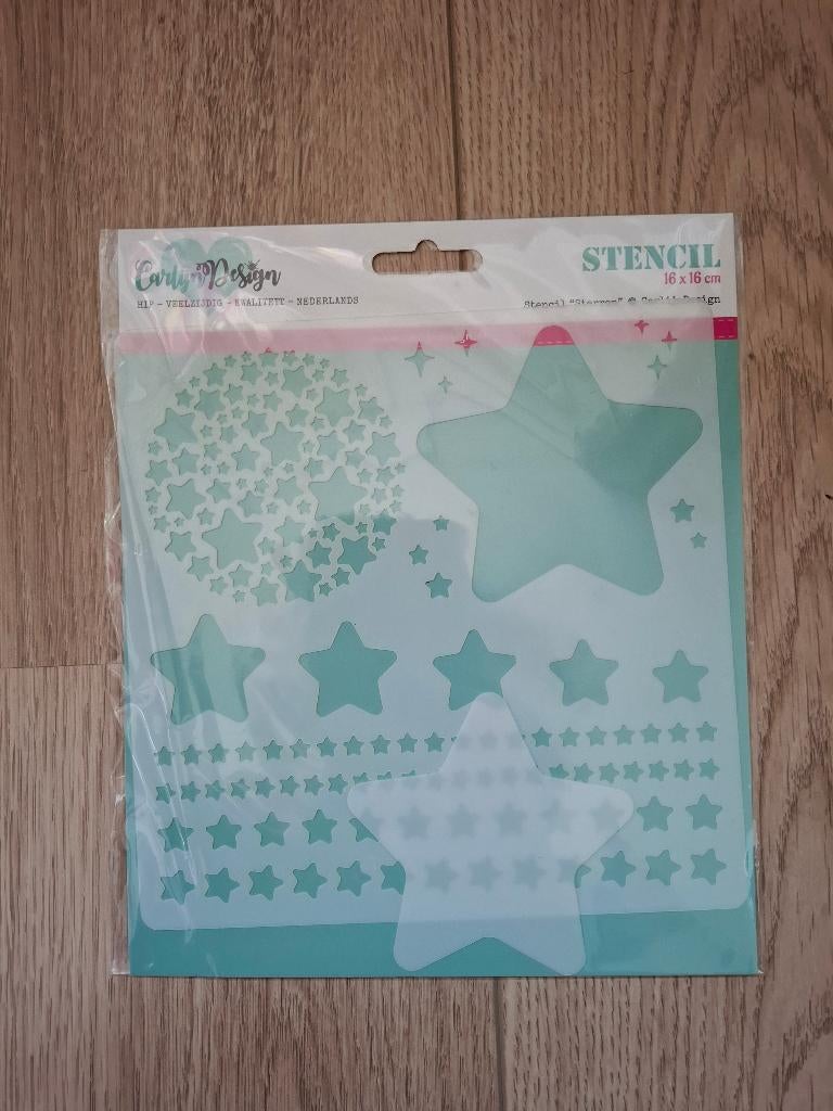 Carlijn Design - CDSC-0005 Stencil "Sterren", Ophalen of Verzenden, Gebruikt, Kerst, Pons of Mal