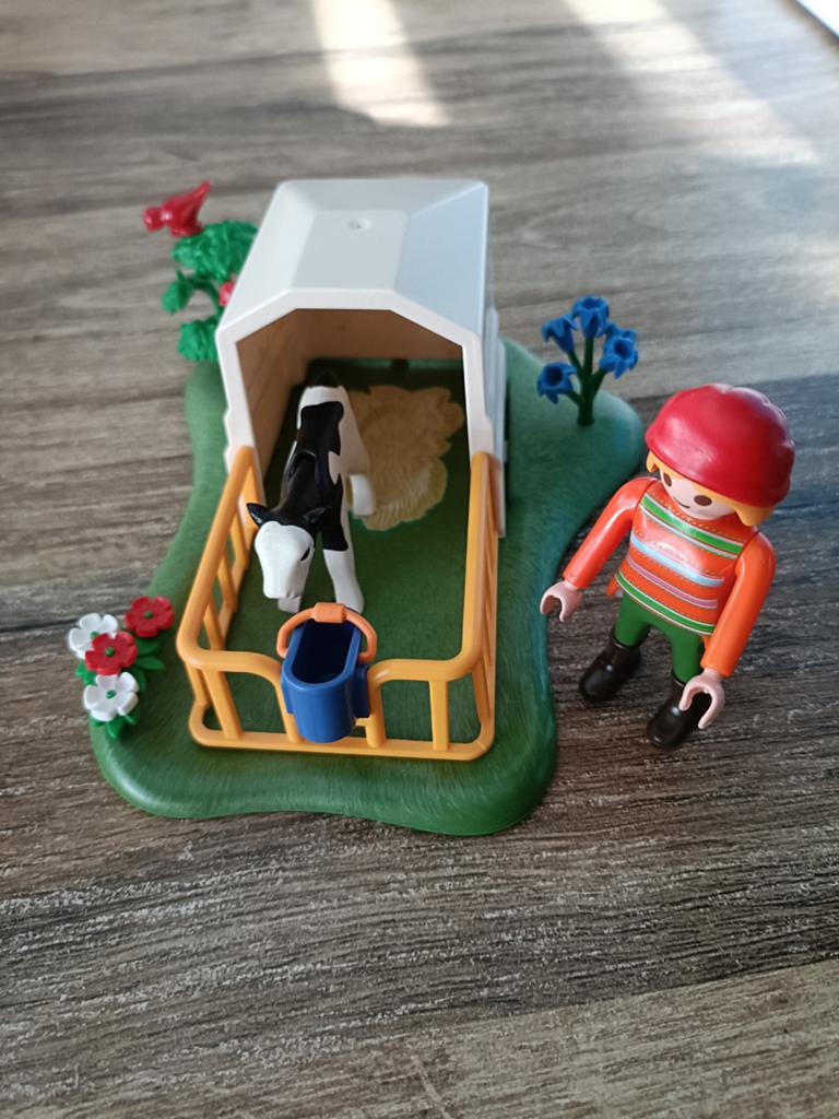 Playmobil stal met kalf, Ophalen of Verzenden, Gebruikt