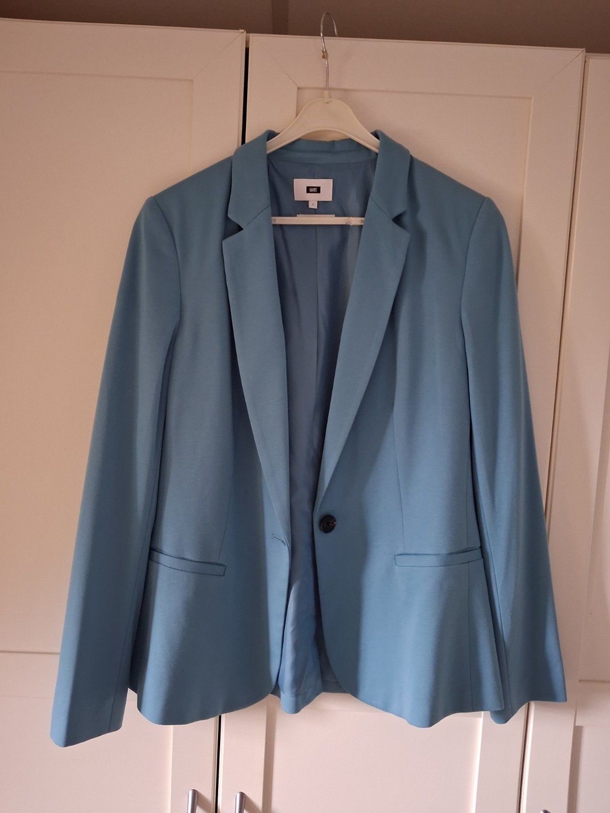 aqua blauwe blazer van WE, Blauw, WE, Maat 42/44 (L), Ophalen of Verzenden