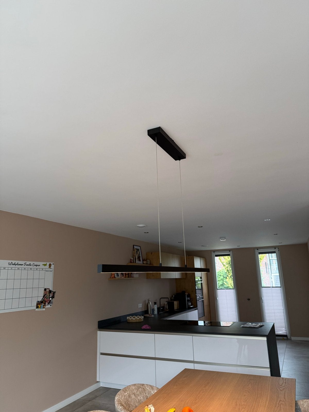 Moderne Dimbare LED Keukentafellamp - 150cm Zwart, Ophalen of Verzenden, Zo goed als nieuw, Metaal, Modern