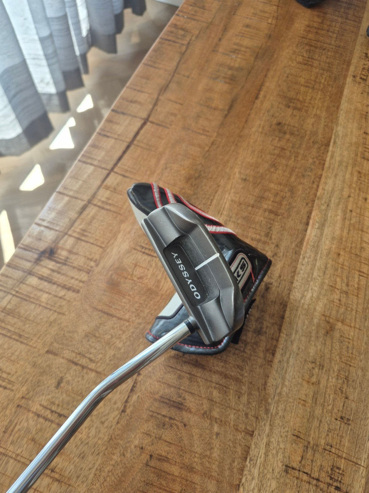 Odyssey O-works Black 3T Putter 35" incl. headcover, Ophalen of Verzenden, Gebruikt, Club, Callaway