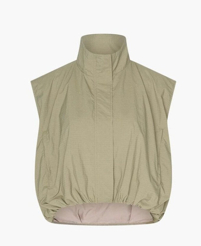 Aimee the Label gilet rowen maat L olijf, Verzenden, Zo goed als nieuw, Maat 42/44 (L), Groen