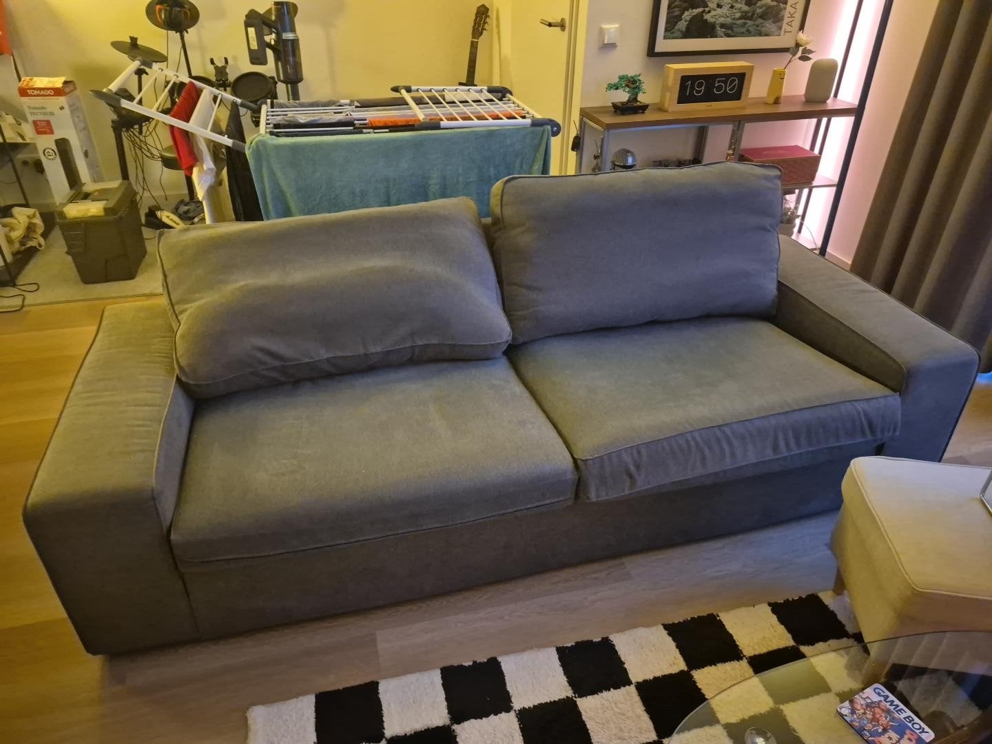 IKEA 3-zitsbank - Grijs, Ophalen, Gebruikt, Modern, functioneel, 150 tot 200 cm