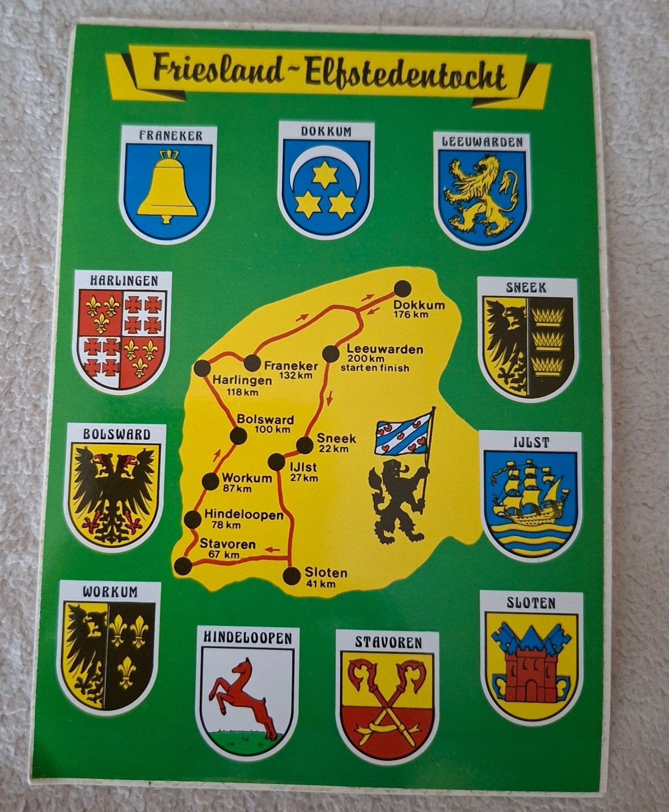 Friesland Elfstedentocht schaatsen sport sticker, Ophalen of Verzenden, Nieuw
