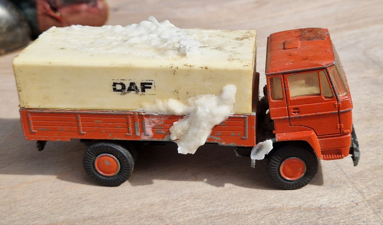 Vintage DAF Speelgoed Vrachtwagen Metaal, Antiek en Kunst, Antiek | Speelgoed, Ophalen of Verzenden