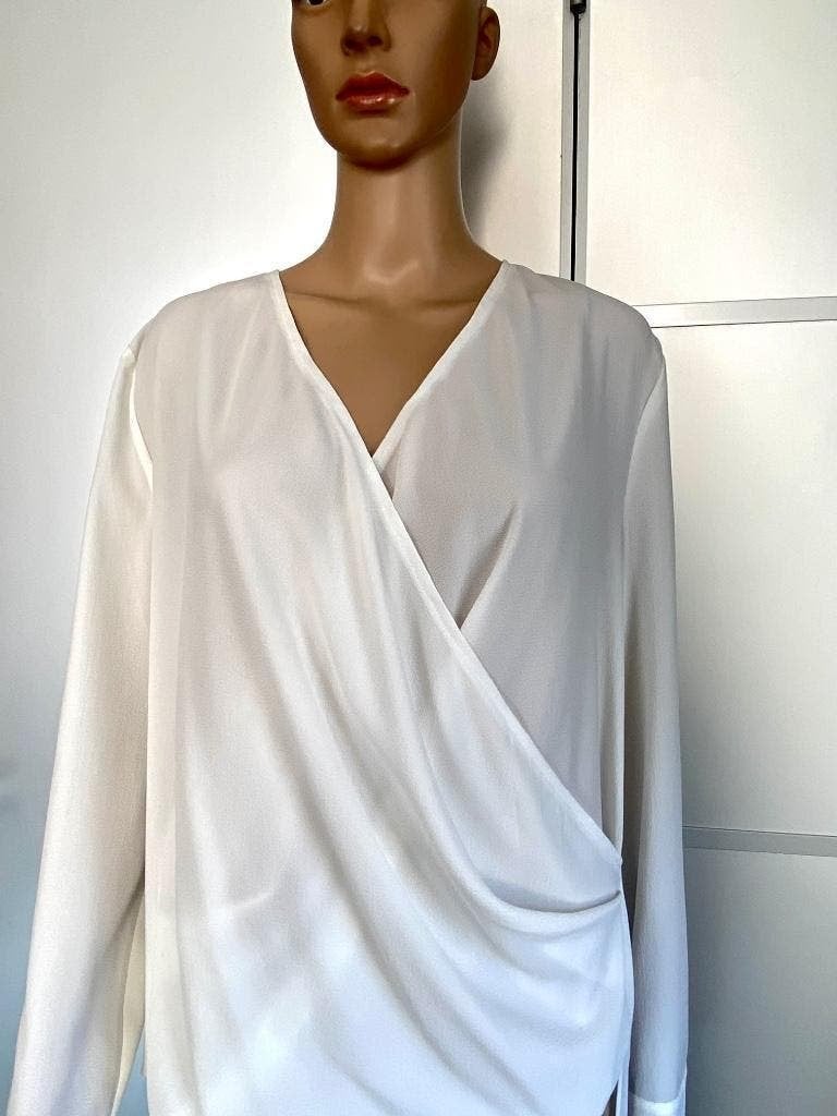 H186 Superstar maat L=42/44 blouse tuniek top gebroken-wit, Wit, Maat 42/44 (L), Ophalen of Verzenden, Zo goed als nieuw
