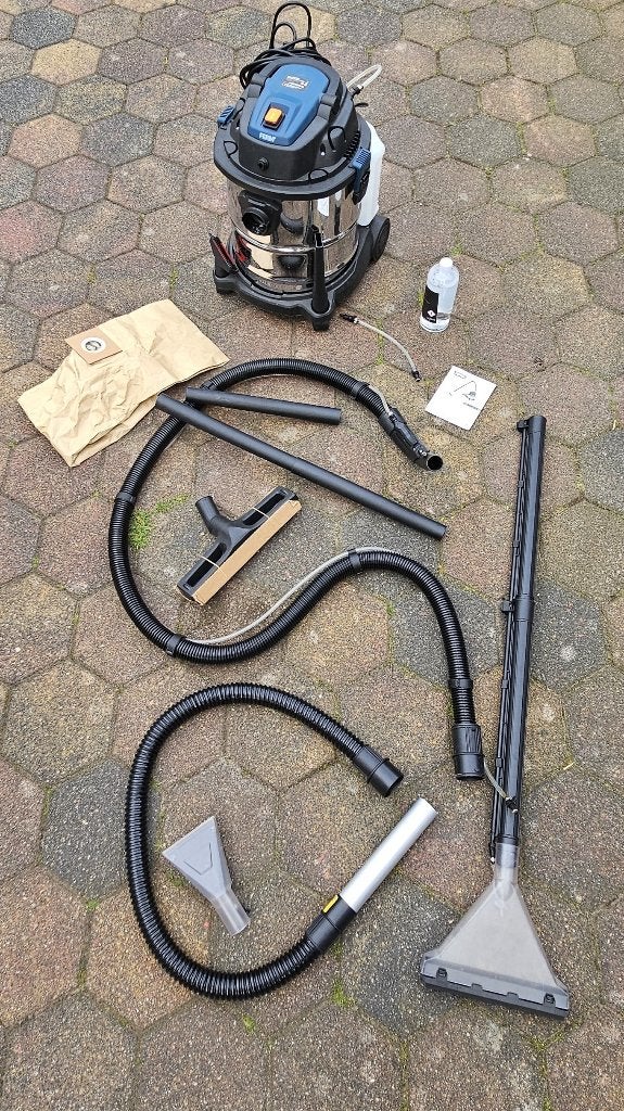 Tapijtreiniger shampooreiniger nat/droogzuiger + accessoires, Ophalen of Verzenden, Gebruikt, Overige typen
