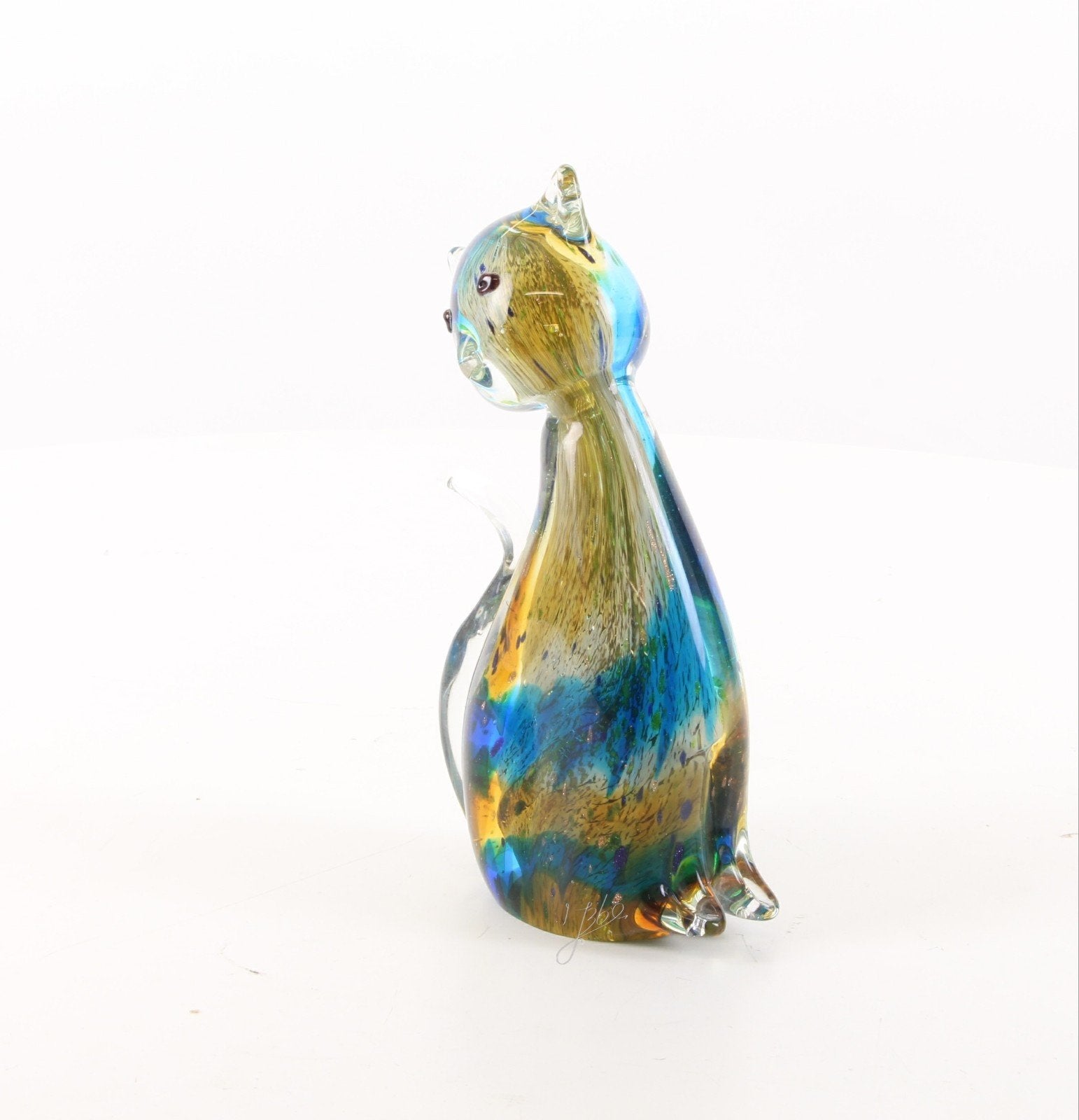 Glazen Kat Decoratie - Murano Stijl, Antiek en Kunst, Ophalen of Verzenden