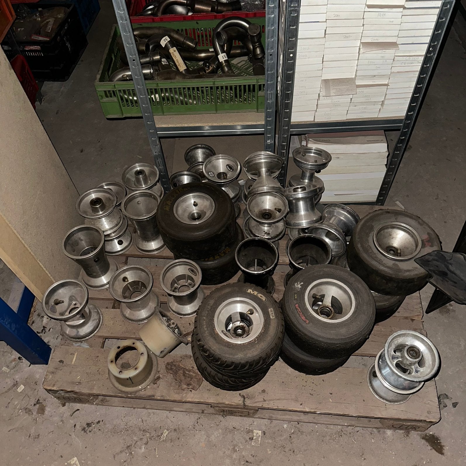Circa 40 kart velgen voor en achter, Ophalen of Verzenden, Gebruikt, Onderdelen Kart