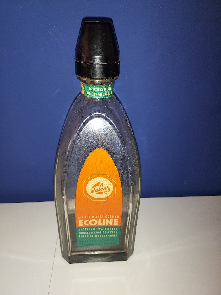 Vintage Talens ecoline fles, Antiek en Kunst, Ophalen