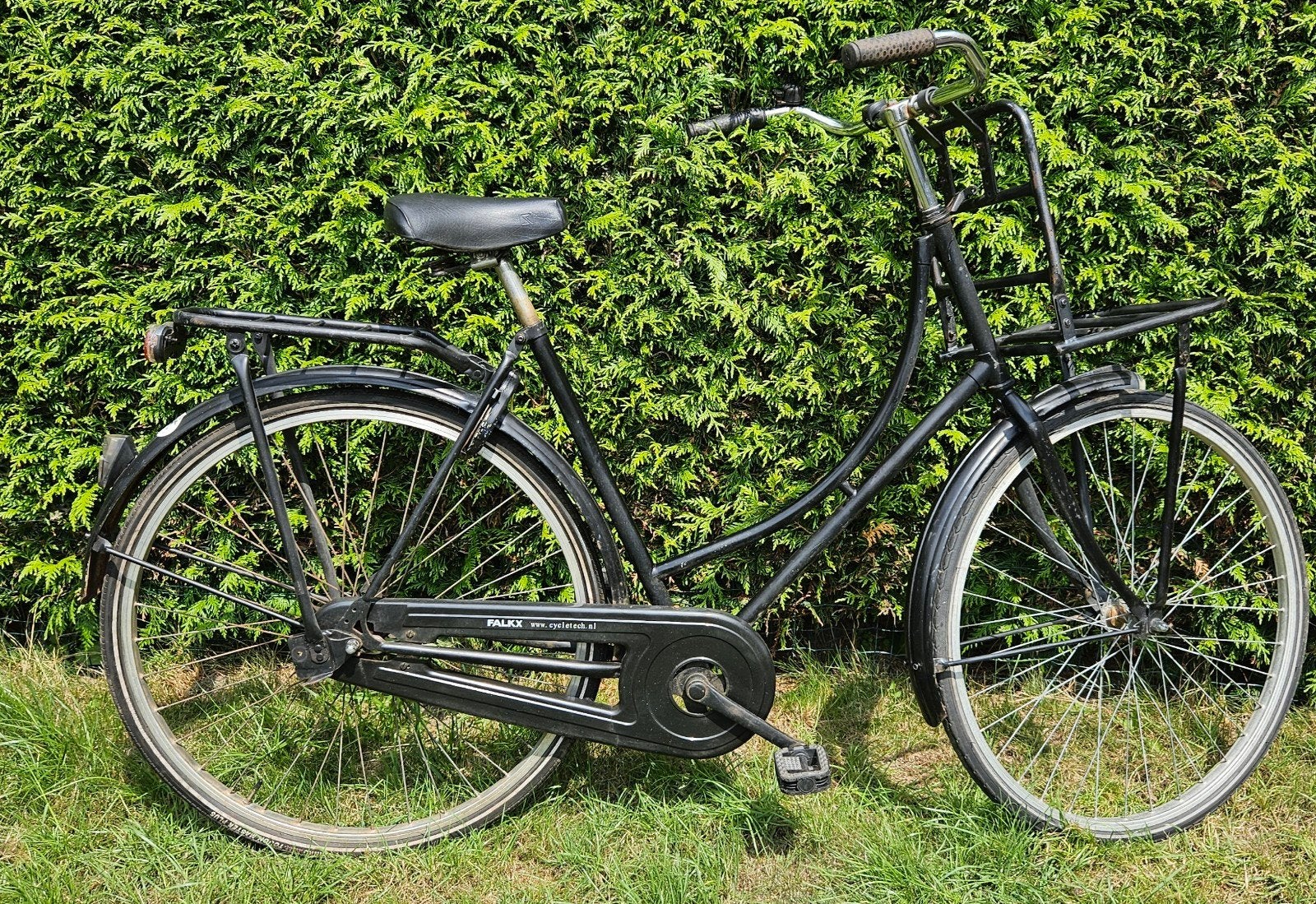 Oma stationsfiets 57 cm met GOED werkende verlichting, Ophalen, Terugtraprem, Gebruikt, Omafiets