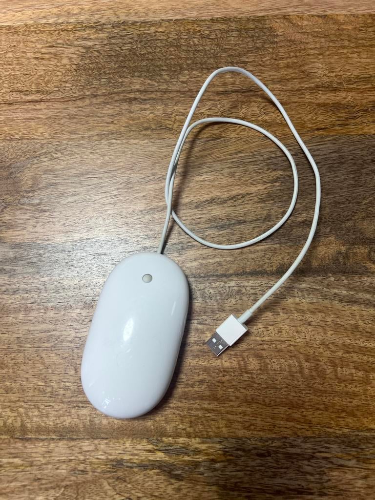 Apple USB Muis - Bedraad - Wit, Rechtshandig, Muis, Gebruikt, Ophalen of Verzenden