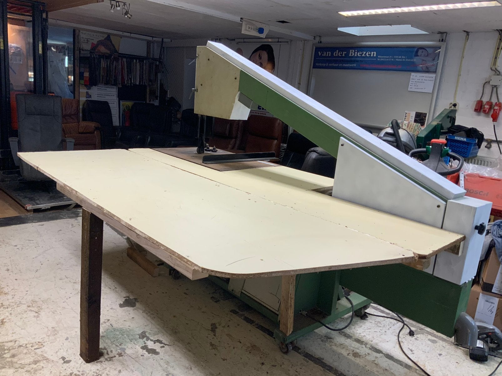 Lintzaag / schuimzaag  met zaagbreedte 150 cm, 70 mm of meer, Ophalen of Verzenden, Zo goed als nieuw, Lintzaag