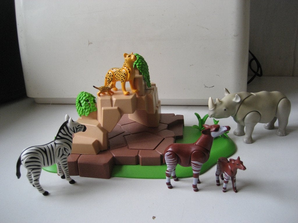 playmobil safari rots met wilde dieren, Ophalen of Verzenden, Zo goed als nieuw