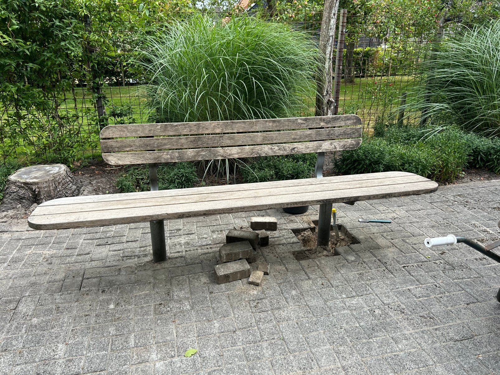 Tuin/parkbank, Ophalen, Gebruikt, Rechthoekig, Hout