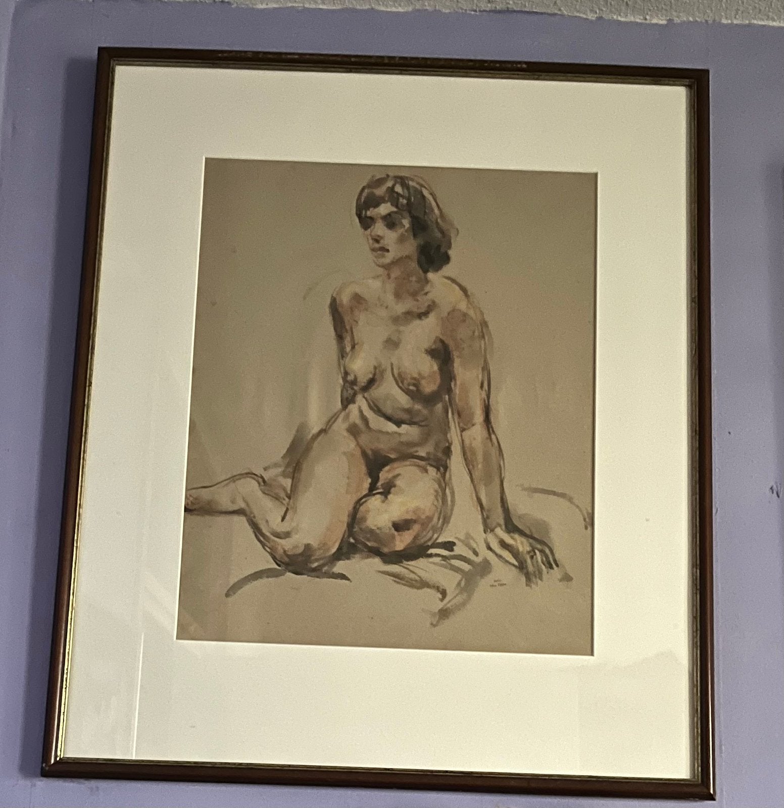 Johan Dijkstra (1896-1978) Ploeg- Naaktportret -Gesigneerd, Ophalen