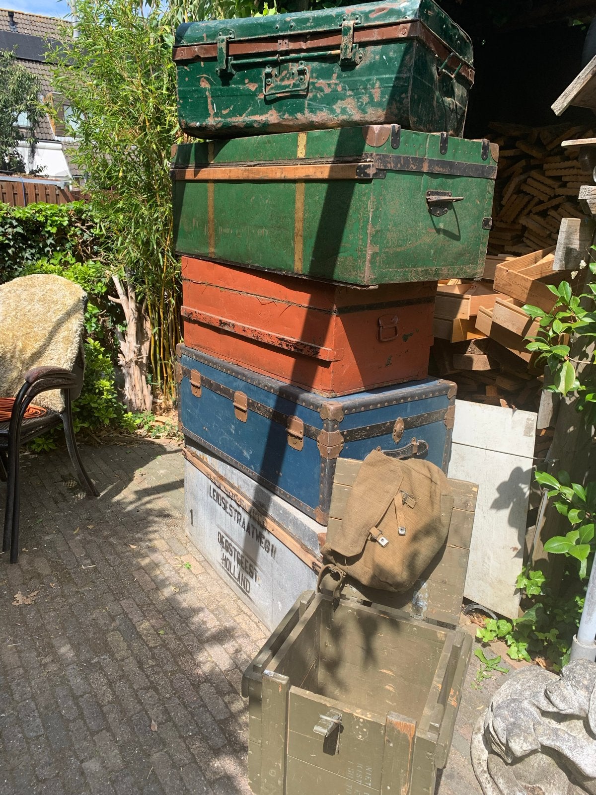 Vintage kisten en koffers - Decoratieve opbergers, Gebruikt, 100 tot 150 cm, Ophalen of Verzenden, 5 – 50
