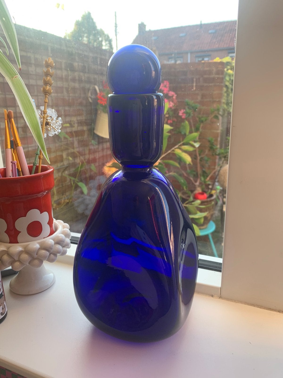 Kobalt blauwe karaf, Ophalen of Verzenden