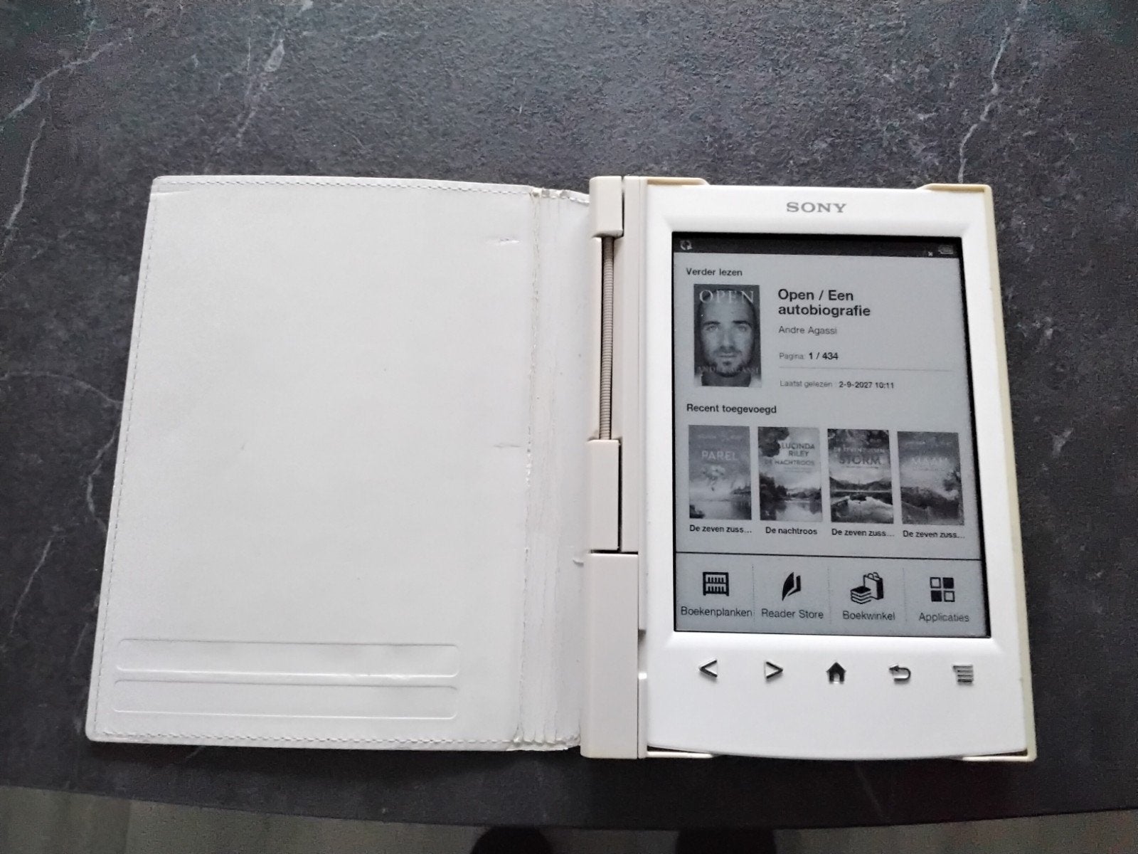 Sony E- reader, Ophalen, Gebruikt