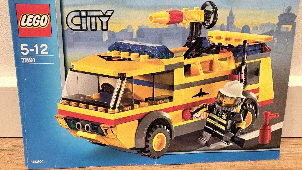 Lego City 7891 Airport Fire Truck vliegveld brandweer auto, Lego, Ophalen of Verzenden, Complete set, City