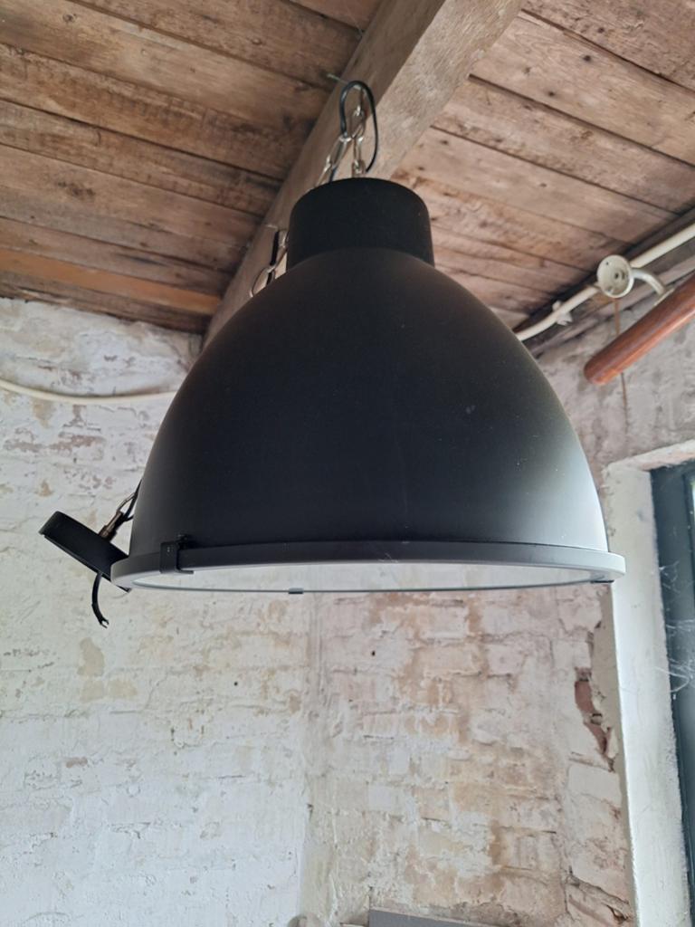 Industriële hanglamp/ glasplaat, Huis en Inrichting, Ophalen, Zo goed als nieuw, Glas, Minder dan 50 cm