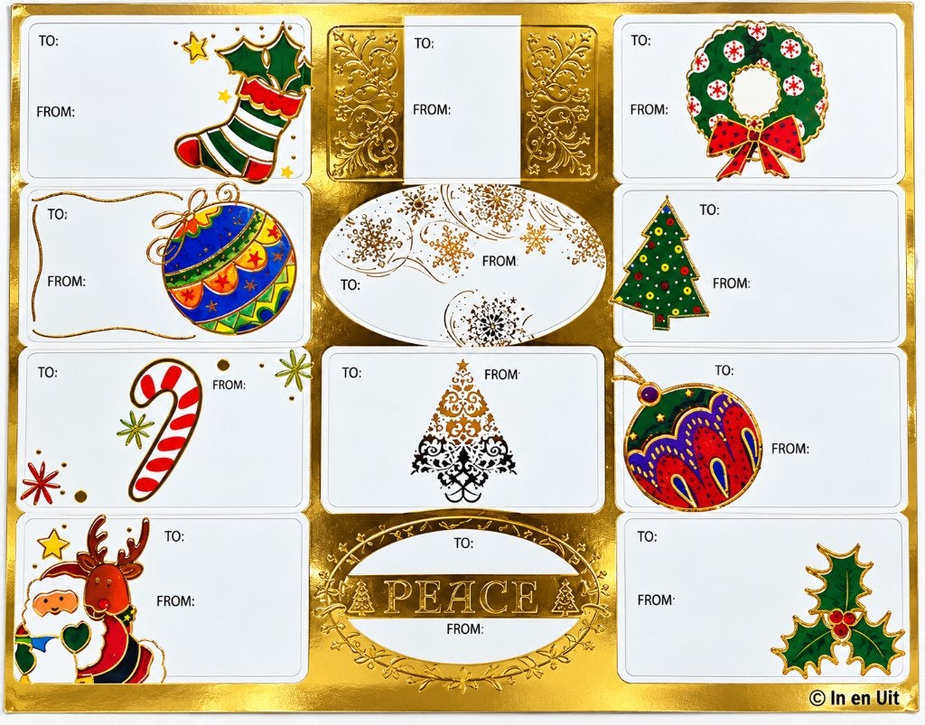 Kerst cadeau kado stickers, Verzenden, Nieuw, Nvt, V