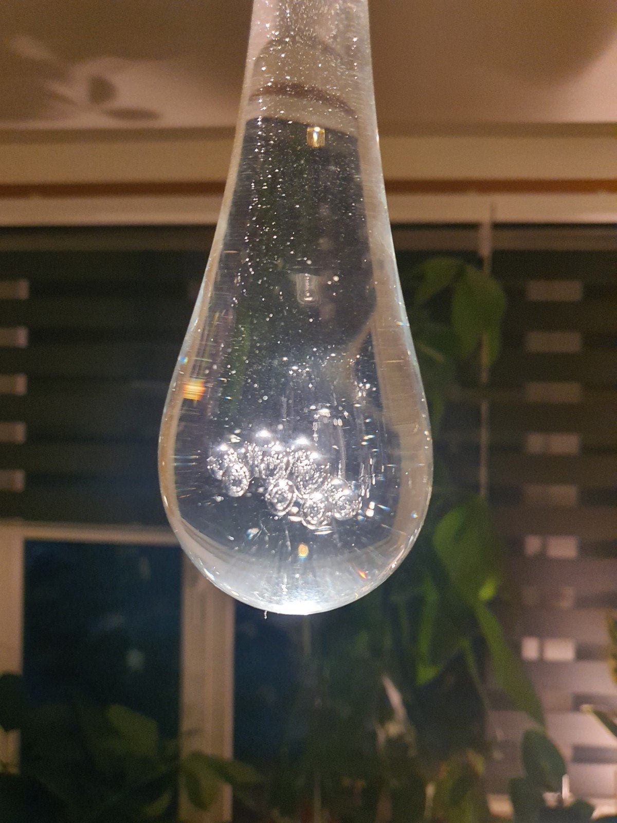 handgeblazen kristallen lamp, Ophalen of Verzenden, Netvoeding, Minder dan 50 watt