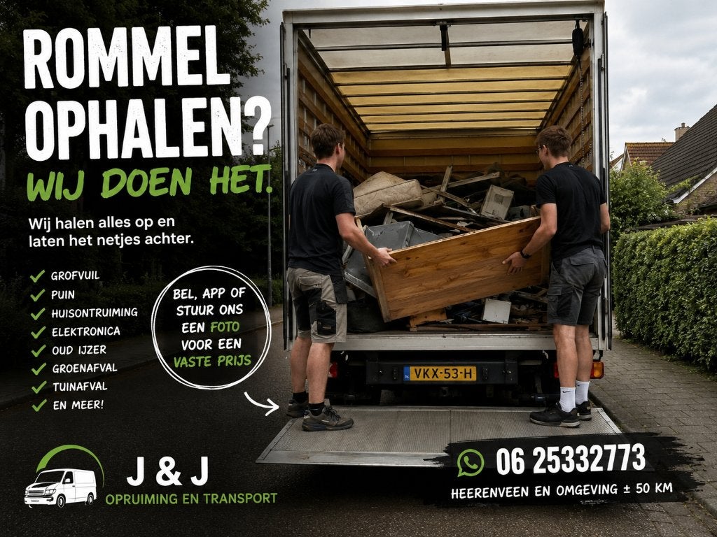 Rommel / grofvuil laten ophalen?  Heerenveen + omgeving