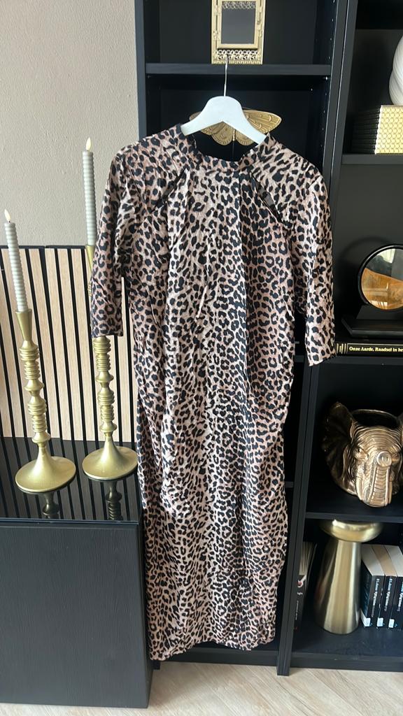 Stijlvolle Luipaardprint Jurk - Maat xl, Kleding | Dames, Bruin, Maat 46/48 (XL) of groter, Ophalen of Verzenden, Zo goed als nieuw