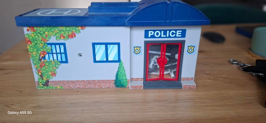 Playmobiel politiebureau met draagbare meeneem box, Ophalen of Verzenden, Nieuw, Overige typen