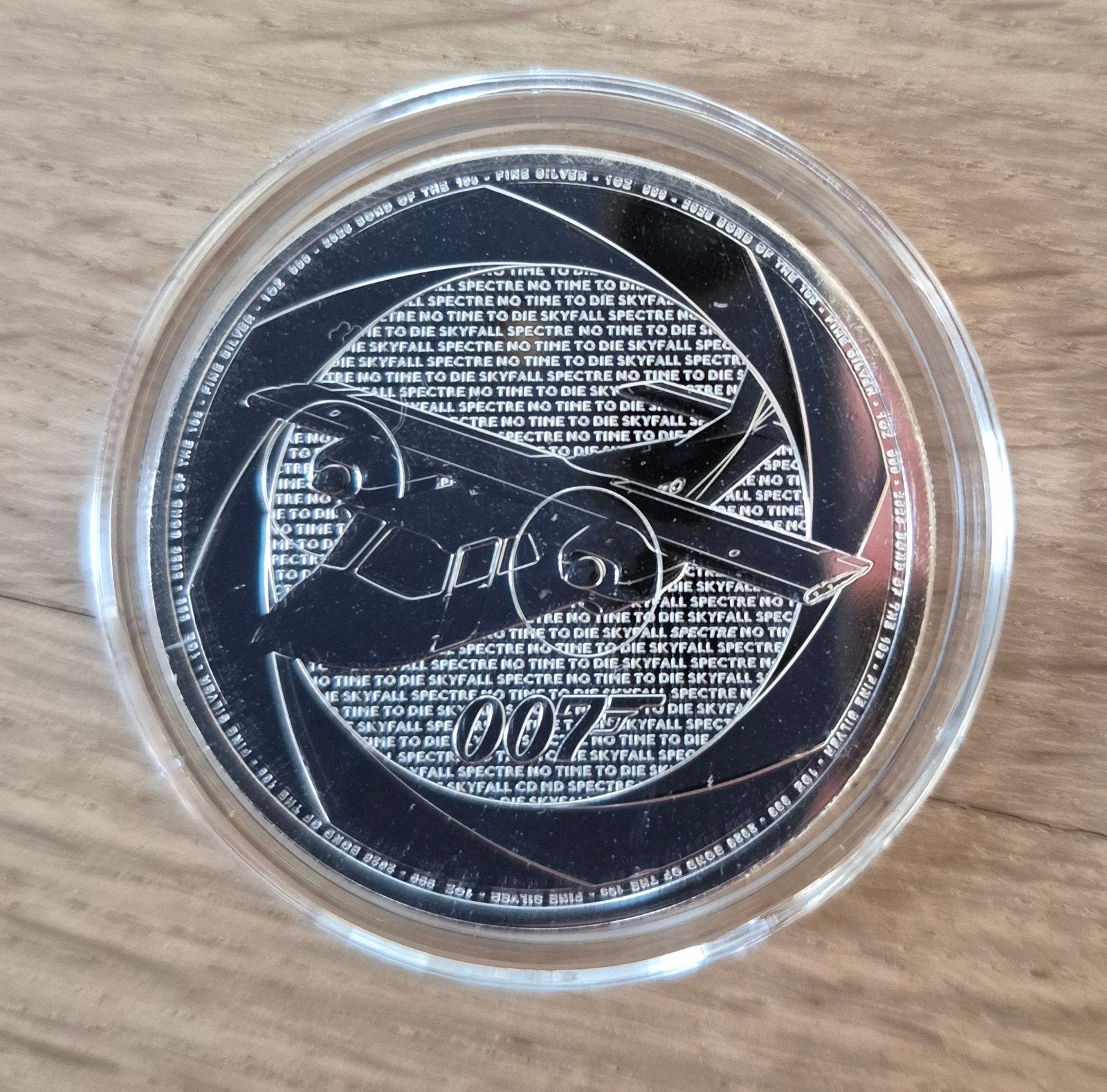 1 oz zilveren munt James Bond 'Snow Plane Spectre' 2026, Ophalen of Verzenden, Zilver