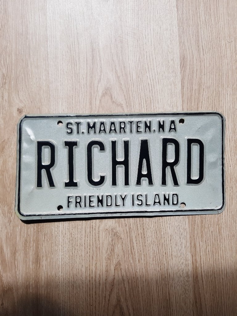 Gepersonaliseerd nummerbord "RICHARD" Sint Maarten, Verzenden, Zo goed als nieuw, Auto's