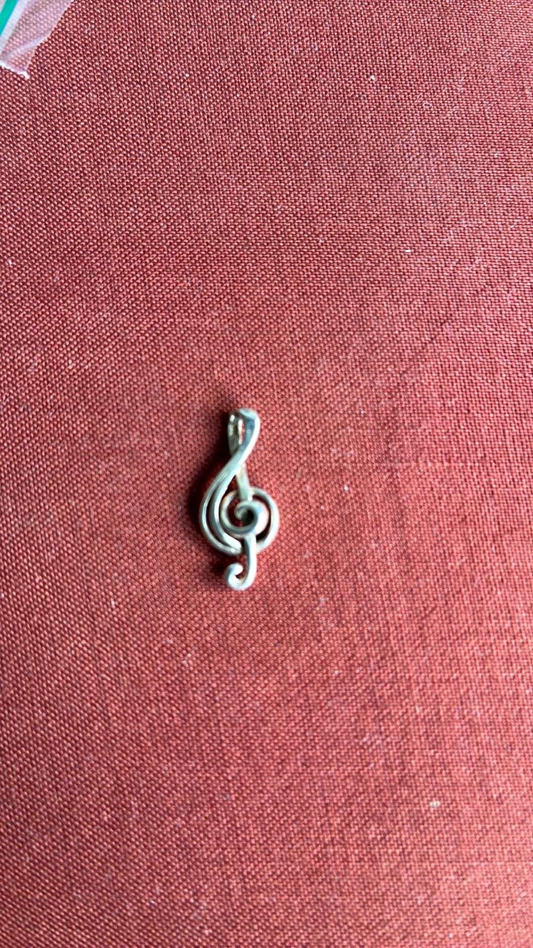Zilver hanger muzieksleutel met keurmerk, Sieraden, Tassen en Uiterlijk, Ophalen of Verzenden, Gebruikt, Zilver, Zilver