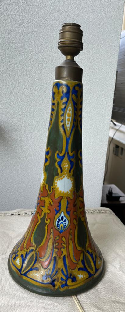 Antieke Rhodian Gouda Lampenvoet - Art Nouveau Stijl, Ophalen of Verzenden