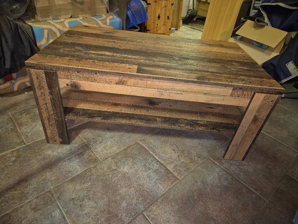 Nette salontafel in Old-Wood look, Ophalen, 50 tot 100 cm, 100 tot 150 cm, Zo goed als nieuw