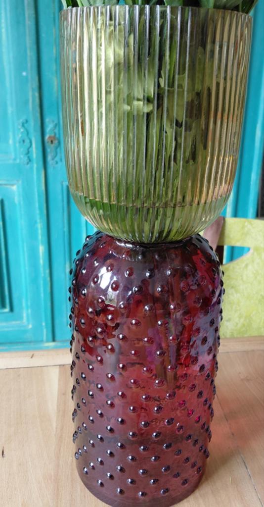 Vaas design Kare, Ophalen of Verzenden, Geel, Minder dan 50 cm