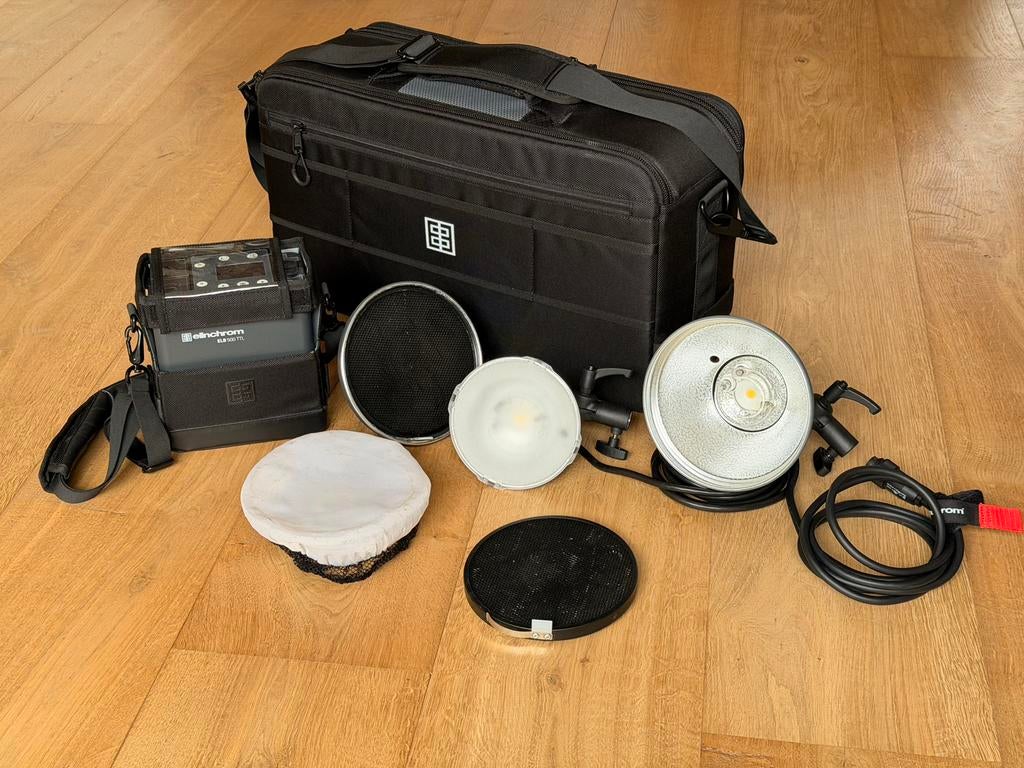 Elinchrome ELB500 TTL dual to go, Ophalen of Verzenden, Zo goed als nieuw, Lamp of Flitsset