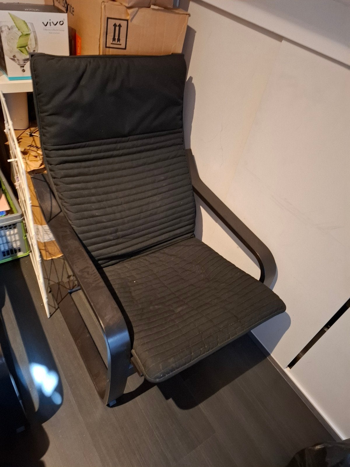 2 stuks IKEA POÄNG, Ophalen, Zo goed als nieuw, Zwart, Twee