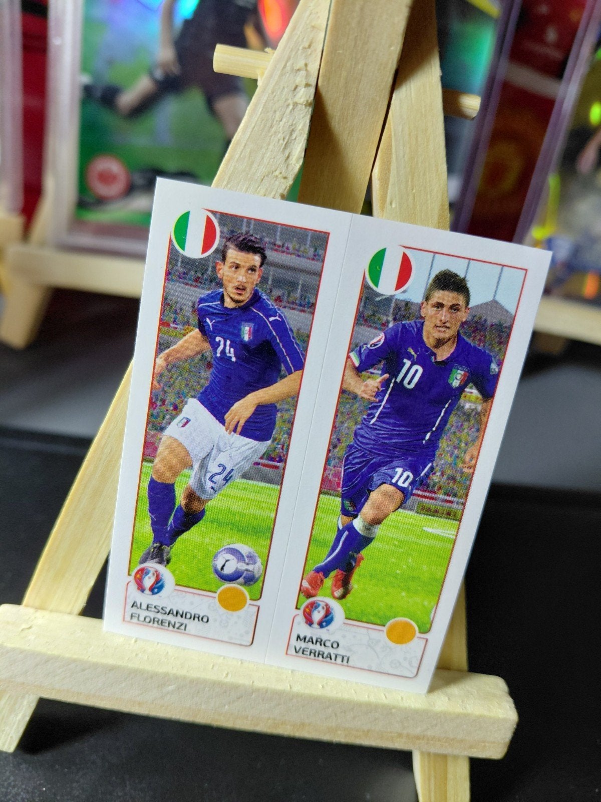 florenzi/marco verratti (italie) panini ek 2016, Ophalen of Verzenden, Nieuw, Buitenlandse clubs, Poster, Plaatje of Sticker
