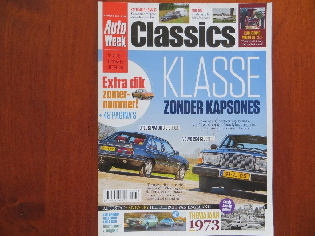 Autoweek Classics 6 2023 Opel Senator 3.0 E, Volvo 264 GLE, Ophalen of Verzenden, Nieuw, Opel