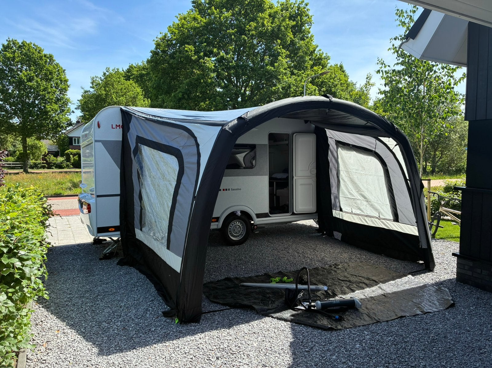 Obelink Opblaas Luifel Sunroof EasyAir CoolDark + Zijwanden, Caravans en Kamperen, Ophalen, Zo goed als nieuw