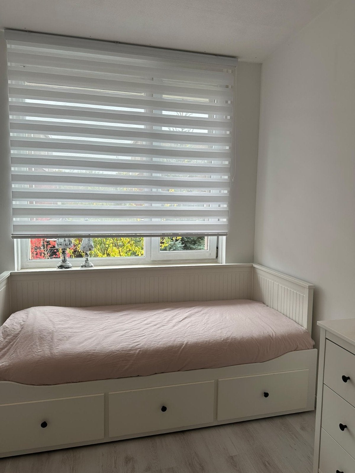 IKEA Hemnes bedbank met 3 lades, Ophalen, Gebruikt, Wit, Tweepersoons