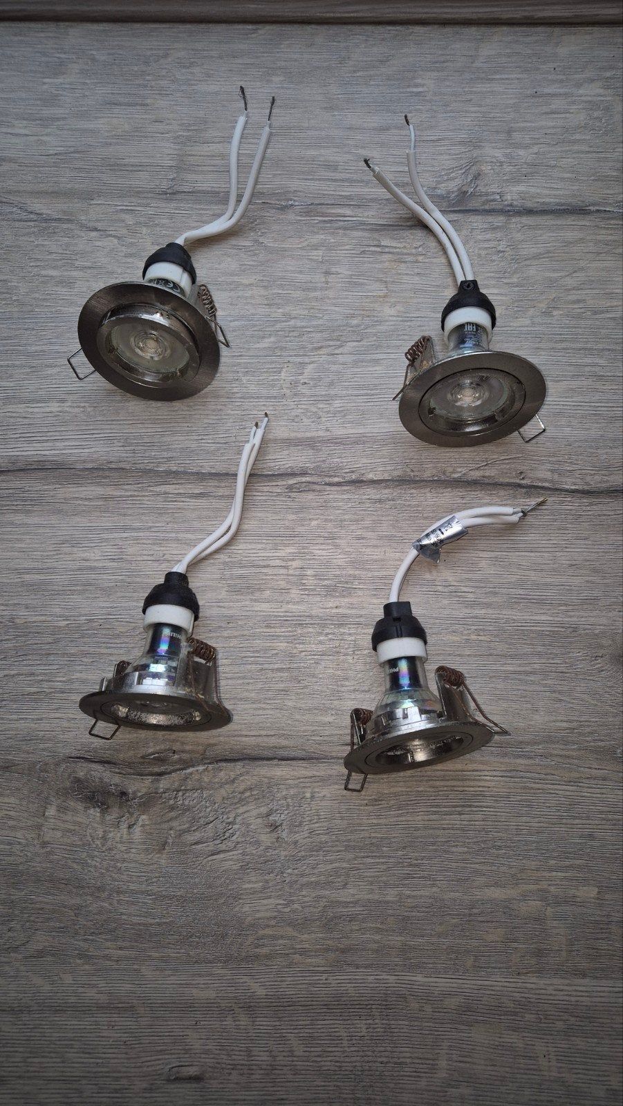 Set van 4 Philips inbouwspots met LED-lichtbron, Ophalen, Gebruikt, Inclusief lichtbron, Overige fittingen