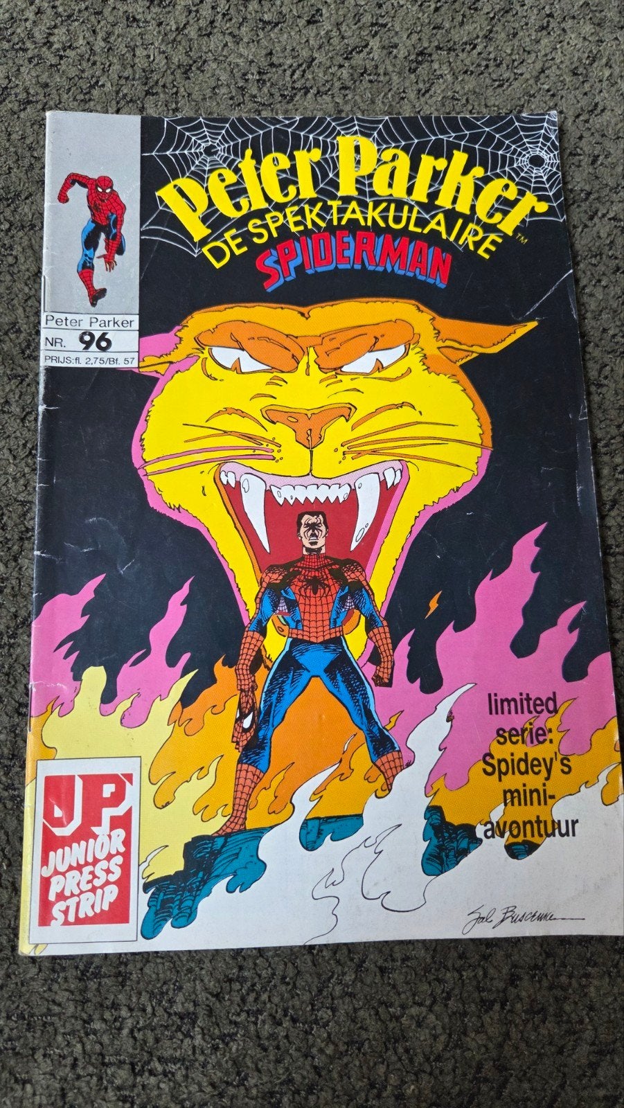 Peter Parker De Spektakulaire Spiderman Nr. 96, Gelezen, Eén stripboek, Ophalen of Verzenden, Sal Buscema