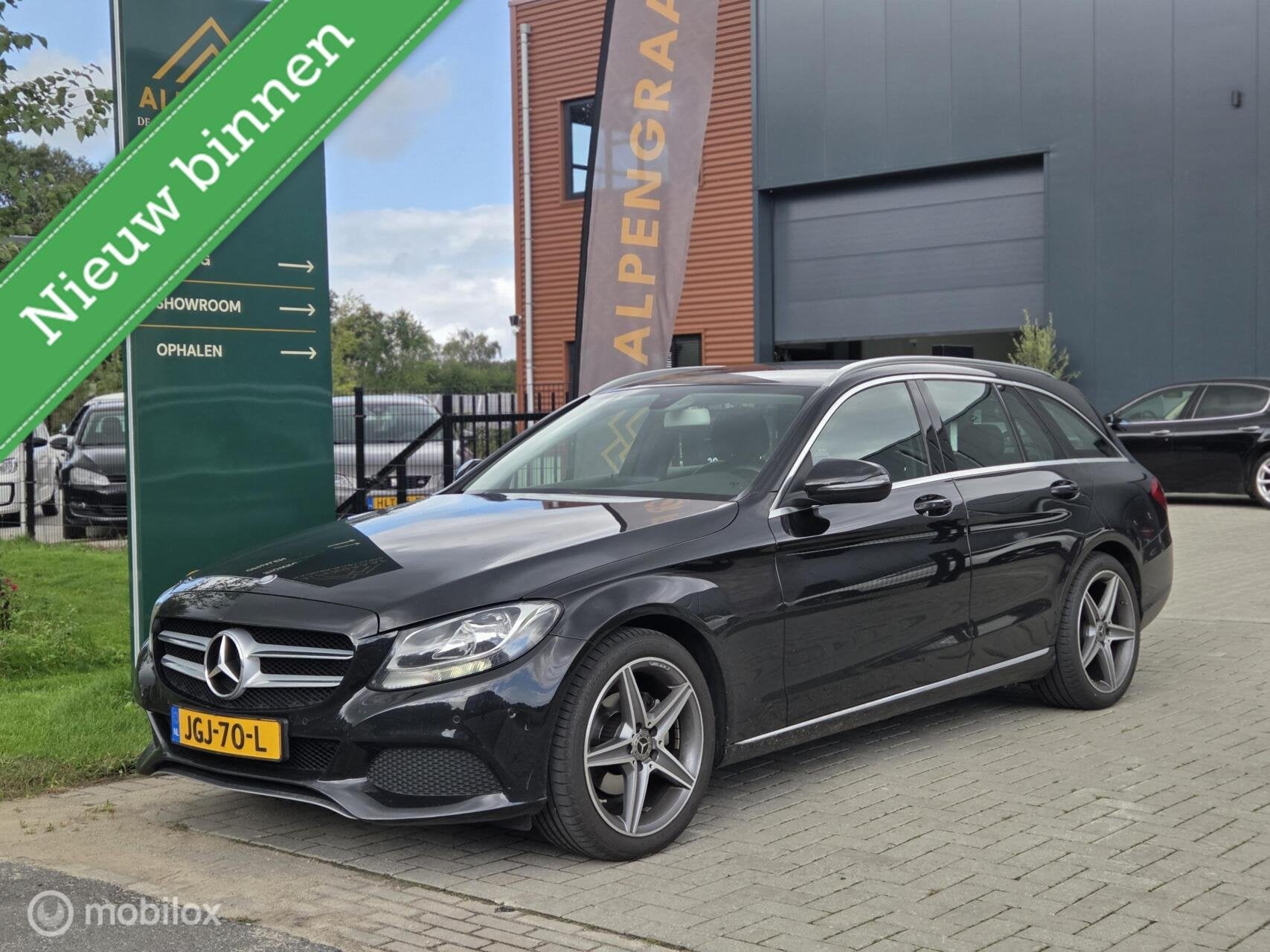 Mercedes C-klasse Estate 180, Auto's, Mercedes-Benz, Automaat, Achterwielaandrijving, Euro 6, Zwart