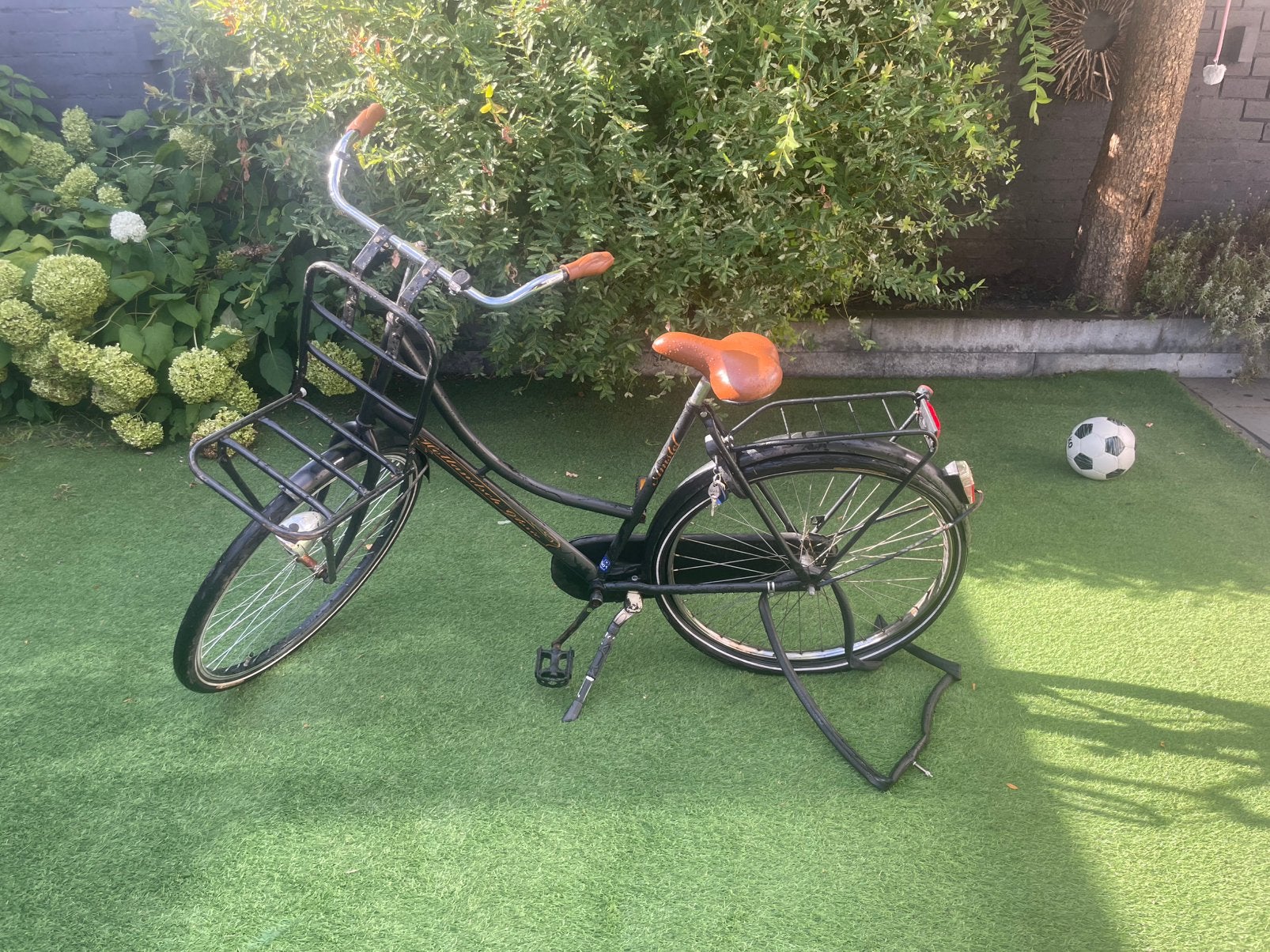 Oma fiets met rek voor, Ophalen of Verzenden, Gebruikt, Terugtraprem