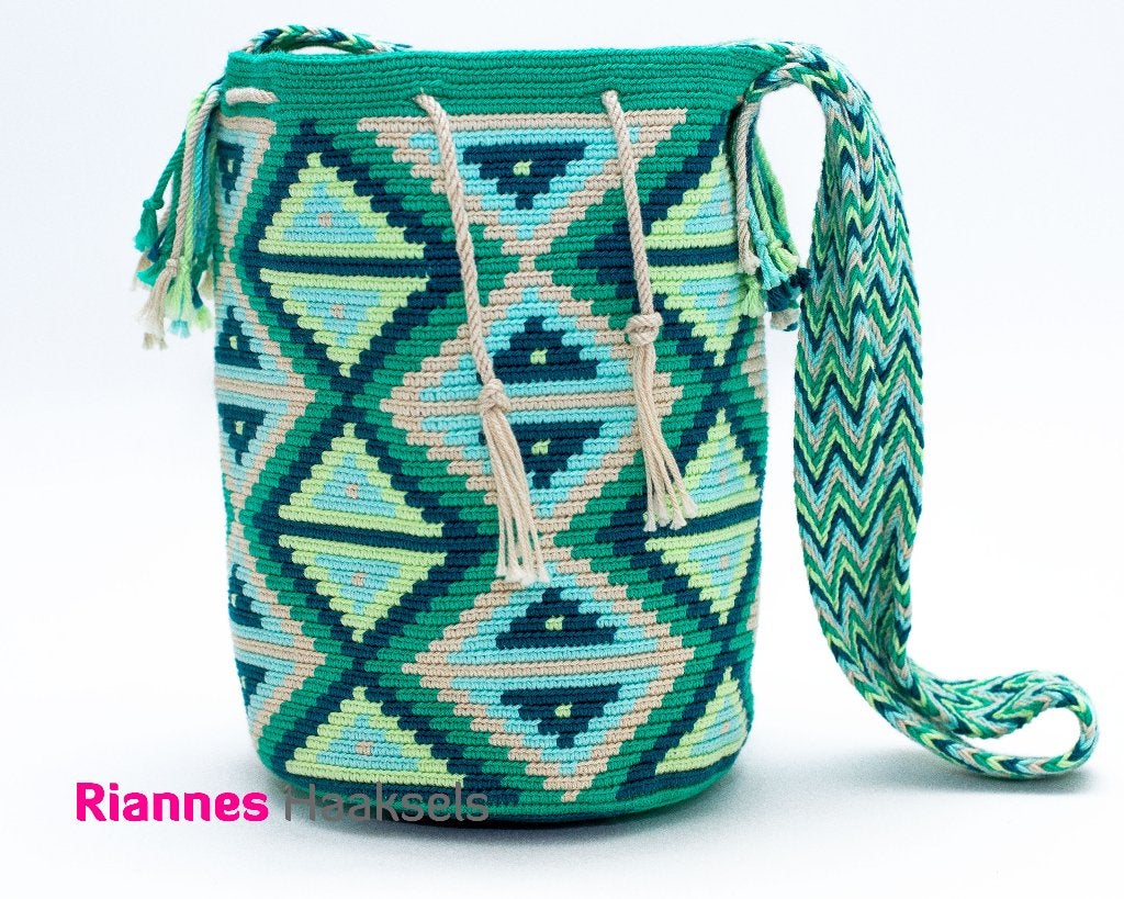 Mochila - tas - Boho - handgemaakt, Ophalen of Verzenden, Nieuw, Groen, Overige merken