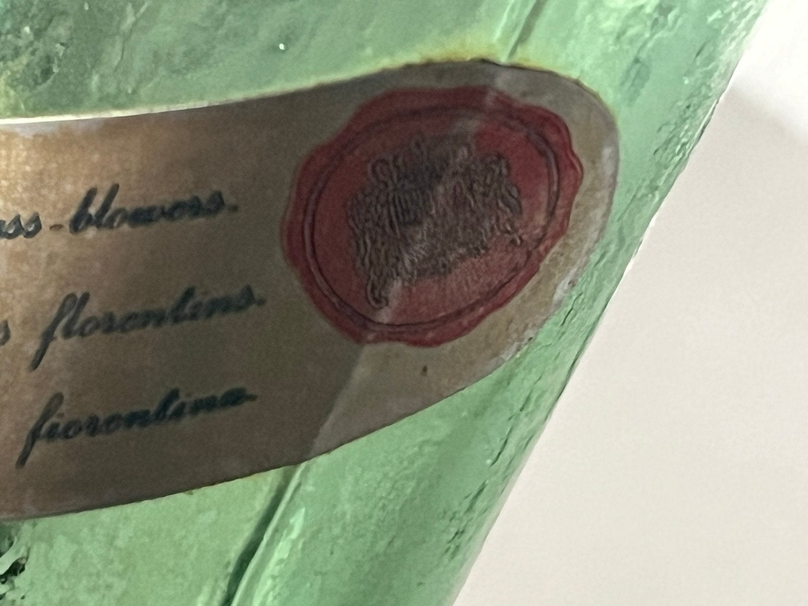 Vintage Florentijnse Glazen Fles - Handgemaakt, Ophalen