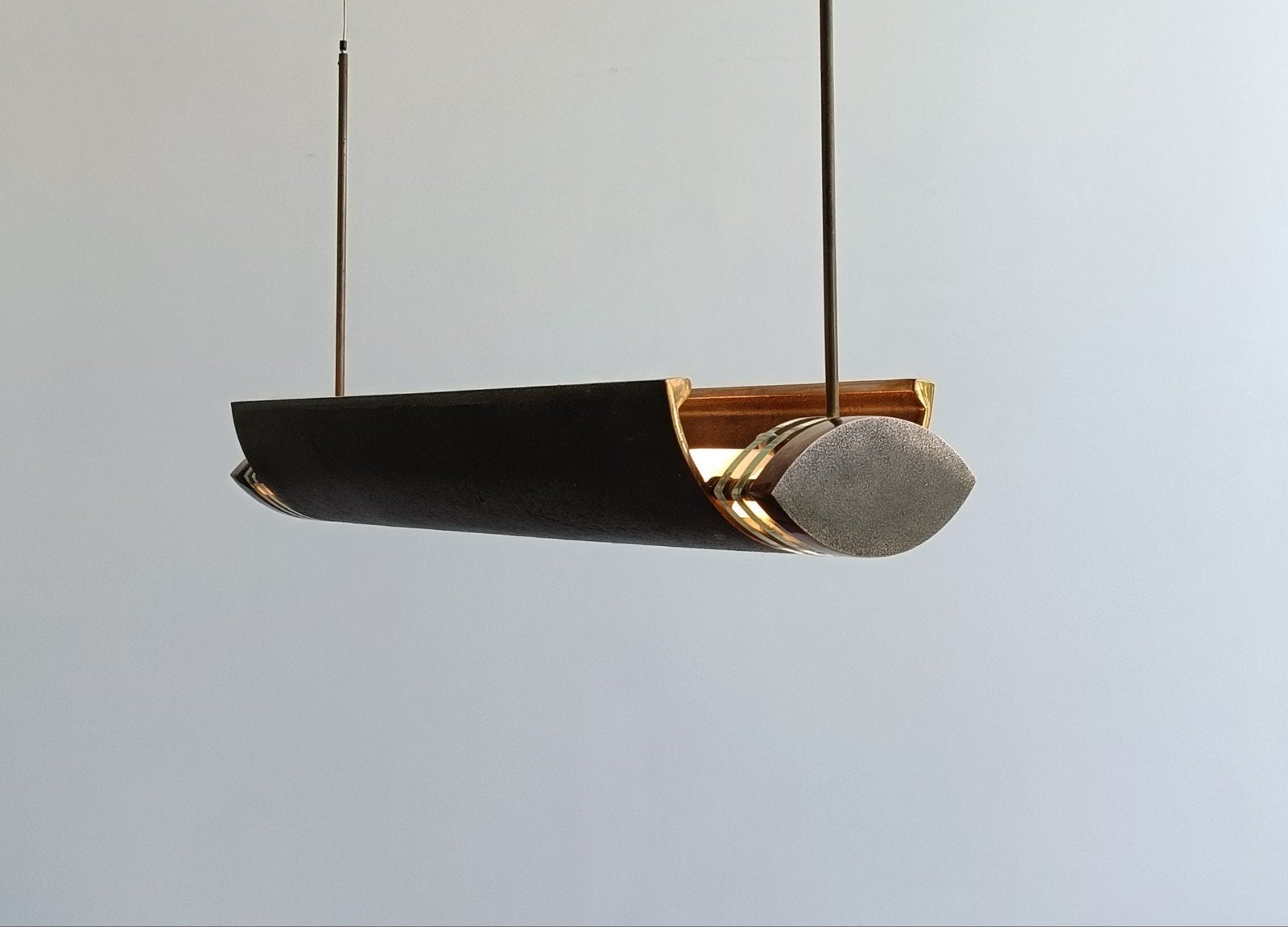 Quasar Wings Suspension 44 – Frans van Berkel – Bronze Rough, Ophalen of Verzenden, Zo goed als nieuw, Glas, Design