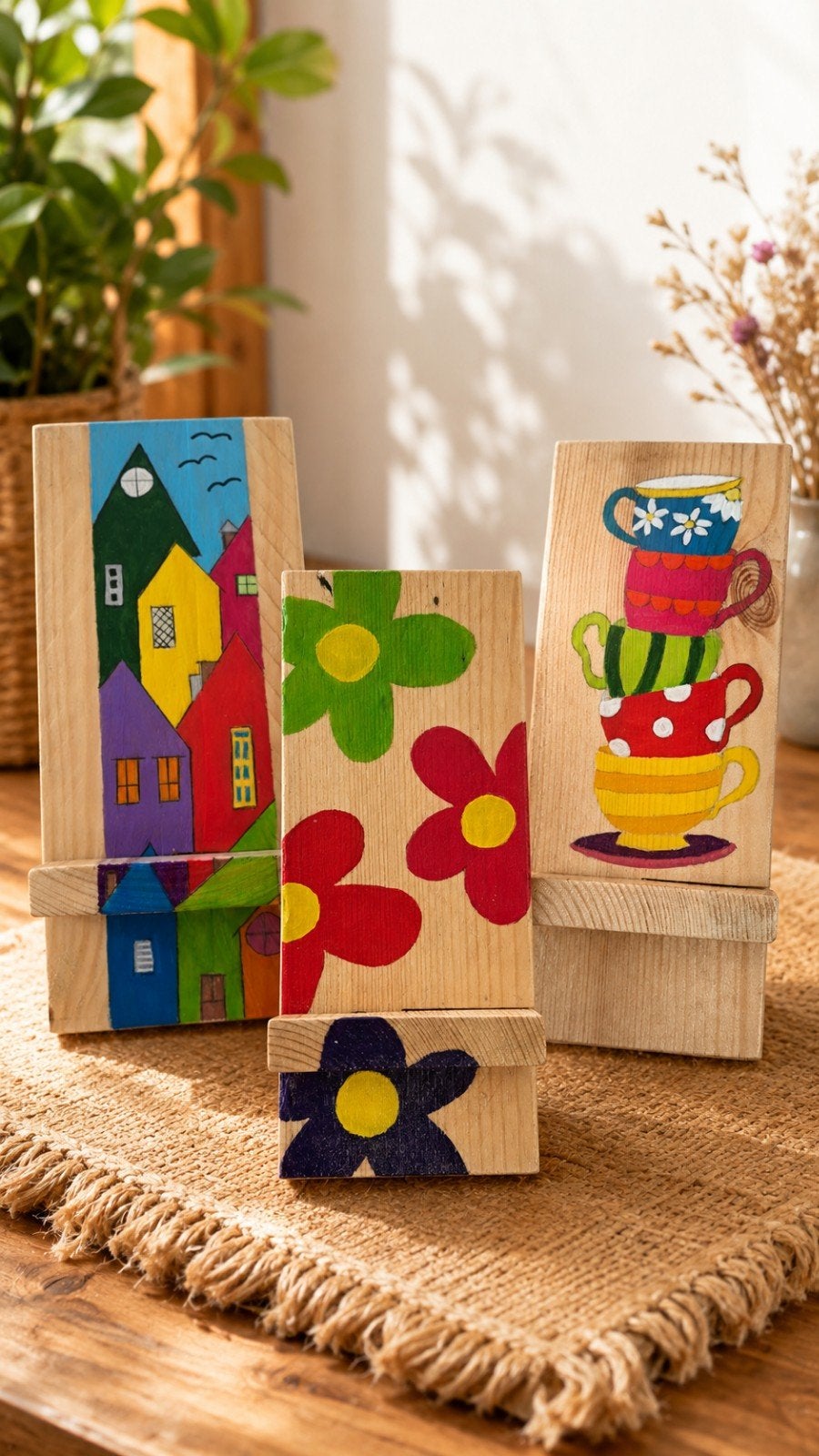 Handgemaakte houten telefoon standaard., Ophalen of Verzenden, Overige typen, Apple iPhone